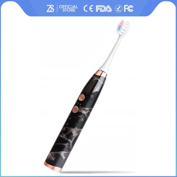 

smart electric toothbrush [zs] rocks design ipx7 waterproof with replacement brush head rechargeable sonic care