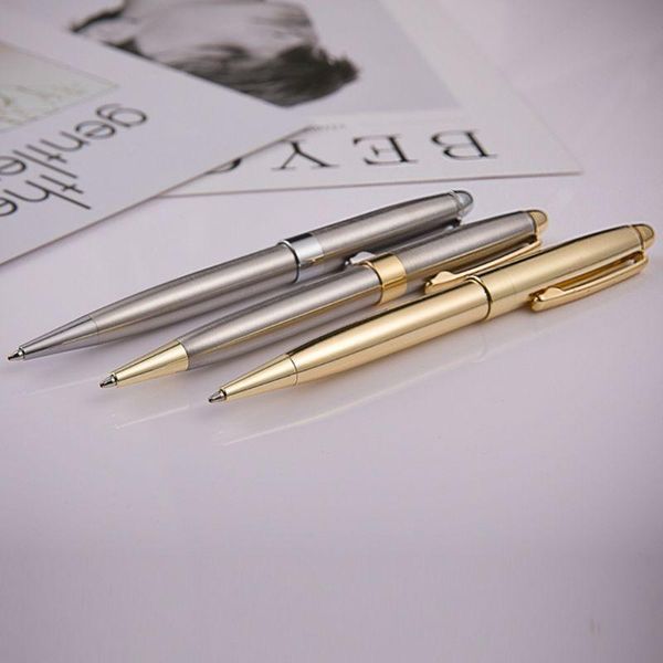 

1.0mm luxury metal rotary ballpoint pen signature rollerball business school office supplies writing gift 3 colors x3ue pens, Blue;orange