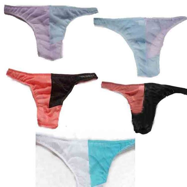 

men's fun underwear / men's glass sand transparent jc009, Black;white