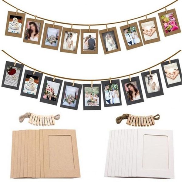 

frames hanging po adjustable rope dust-proof paper diy collage wall holder home decoration