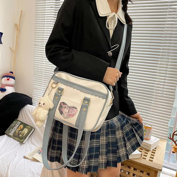 

evening bags japanese jk uniform bag women high school teenage girls shoulder handbags pu tote student crossbody itabag