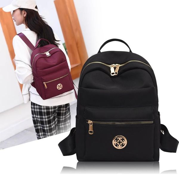 

black women's nylon backpack female large capacity school bags luxury designer backpacks 2021 women travel rucksack mochila