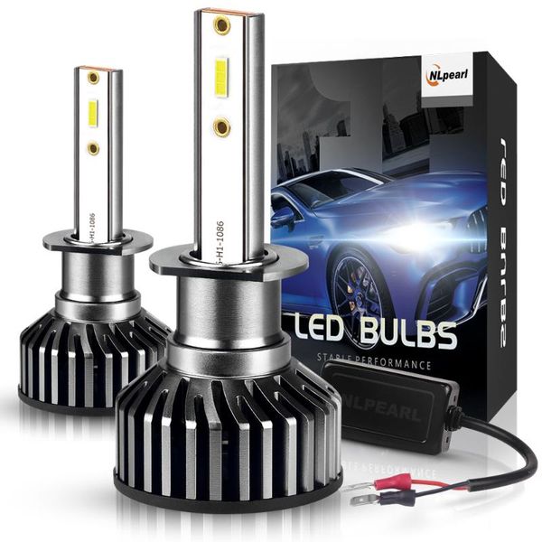 nlpearl 2x h1 led headlight h7 h11 h3 9005 9006 h4 9012 mini 3000k 4300k 6000k 8000k 12000lm/pair csp spot lights bulbs 12v car headlights