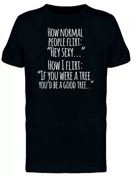 

strange flirting men's tee -image by shutterstock, White;black