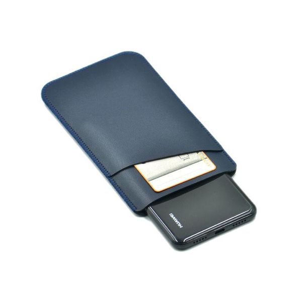 

cell phone pouches double decker style sleeve pouch cover,microfiber leather case for huawei mate 20 pro x,with card pocker