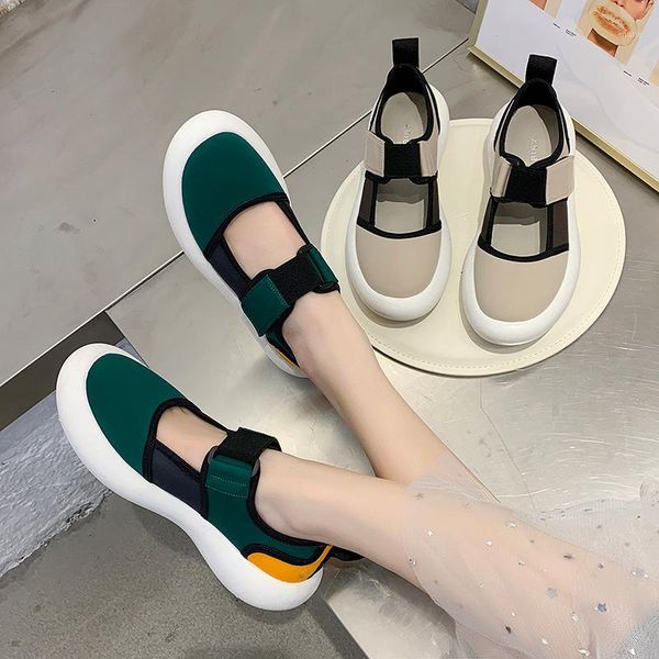 

sandals baotou sports women's soft-soled flat shoes 2021 summer ins tide wild casual explosion1, Black