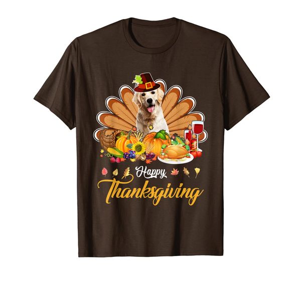 

GOLDEN RETRIEVER Turkey Dish Wine Happy Thanksgiving T-Shirt, Mainly pictures