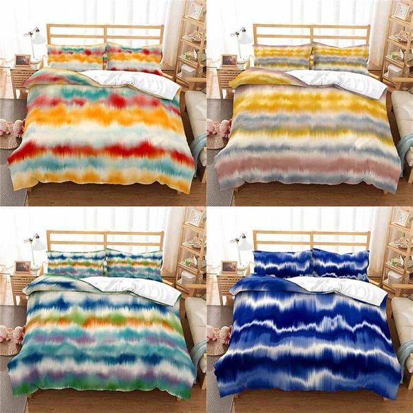 

bedding sets home textile luxury 3d geometric print 2/3pcs comfortable duvet cover pillowcase  and king size