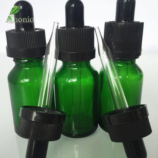 

storage bottles & jars 5pcs empty green glass dropper eye pipette for essential oil lab chemicals c