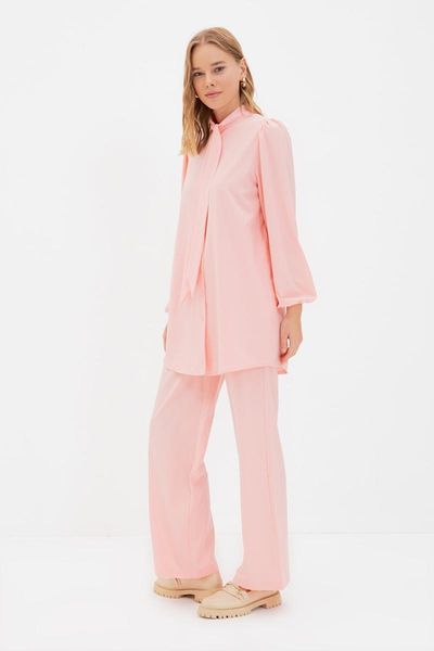 

women's pants & capris trendyol scarf collar sub-suit tctaw22us0089, Black;white