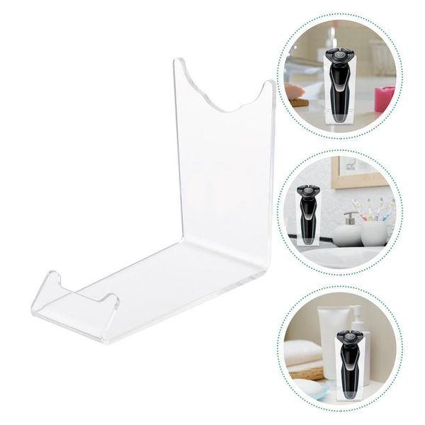 

alarm systems 2pcs multi-functional display rack transparent razor holder shaver storage