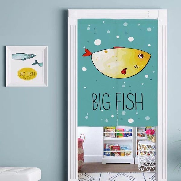 

curtain & drapes cartoon bear living room bedroom half panel door partition blackout without punching home decor