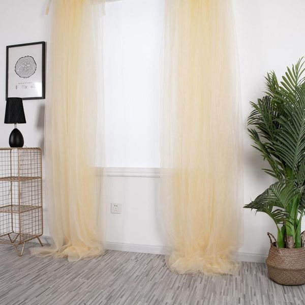 

curtain & drapes 1pcs multilayer yarn sheer tulle window treatment voile birthday wedding festive decor