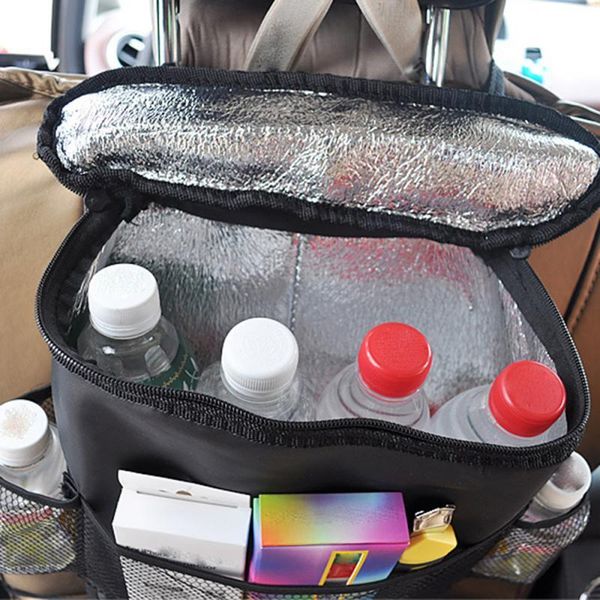 

car organizer seat back multi-pocket storage bag tidy organiser cool travel holder insulation ice pack