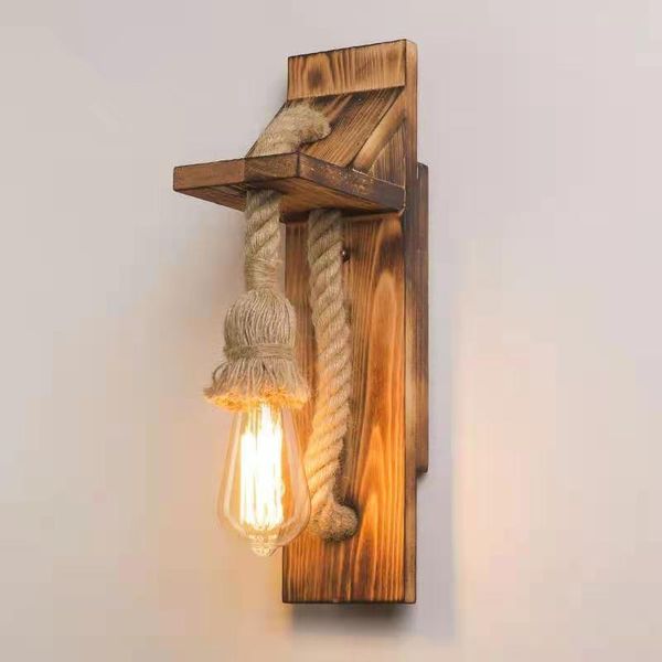 

wall lamp wooden artpad american loft industrial redtro e27 corridor balcony light indoor fixtures