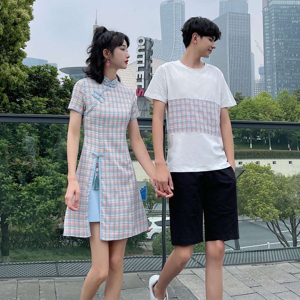 

1539# chinese style improved cheongsam dress for women lovers, Black;gray
