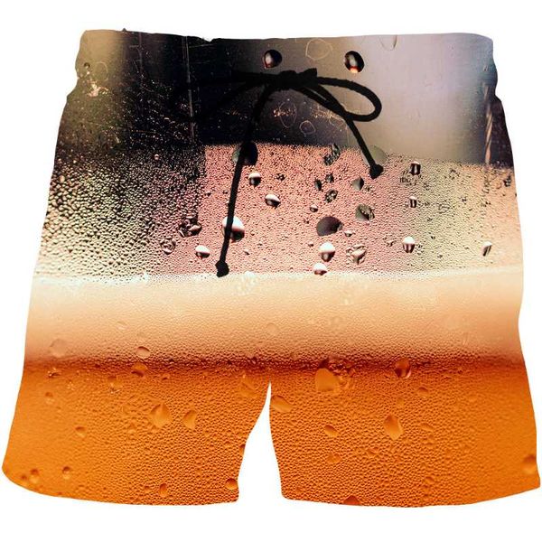 

beer shorts 3d printe beach male men board anime short pants quick dry streetwear black homme men's, White;black