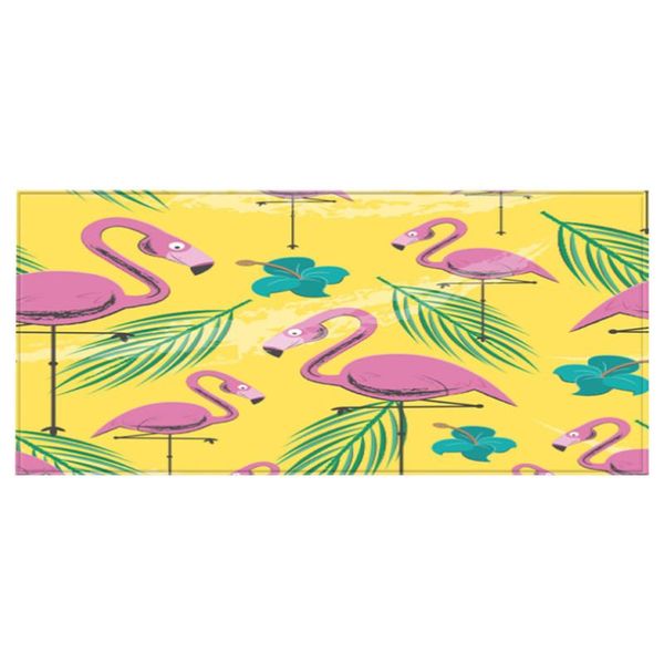 

1pc 60x40cm floor carpet rectangle flamingo leaves pattern doormat for kitchen bathroom carpets