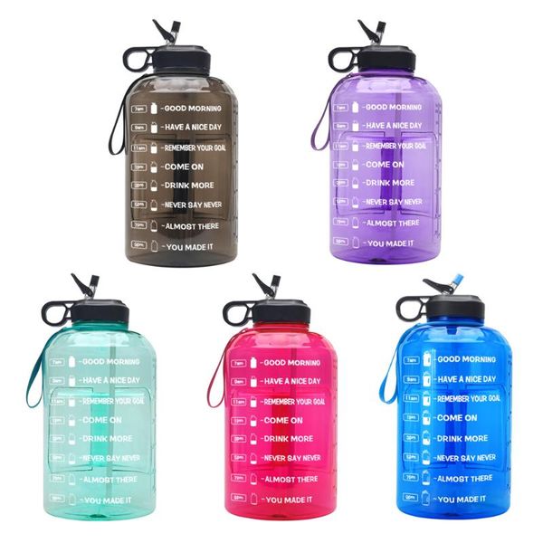 

water bottle 3.78l large capacity outdoor sport running training drink cup kettle with handle bottles gym fitness