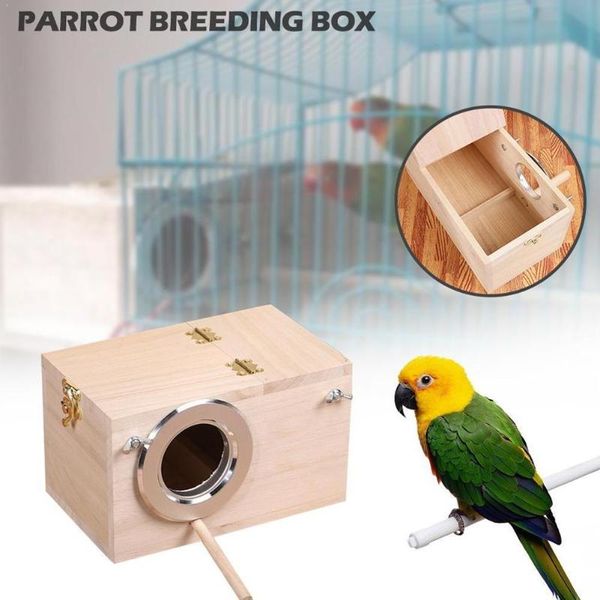 

pet bird house parakeet nest box budgie breeding parrotlets mating wood for lovebirds q1q1 cages