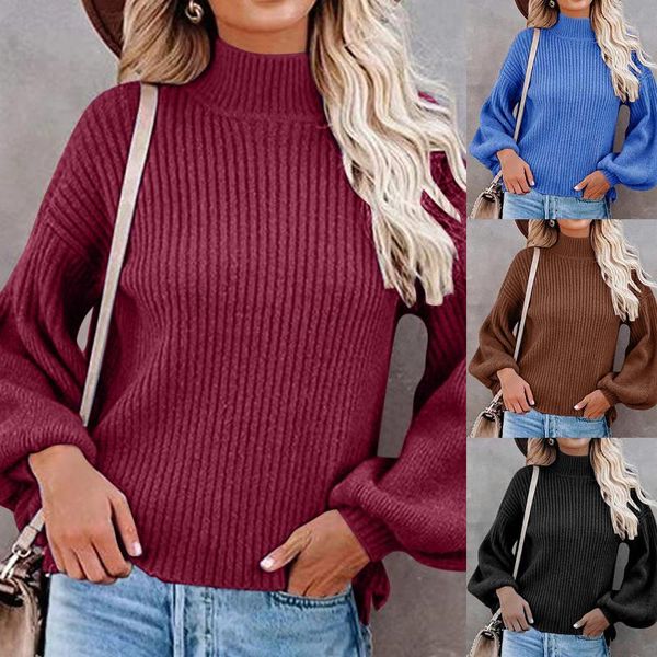 

women's sweaters loose turtleneck women solid color pullover jumper casual korean fashion ladies knitwear 2021 autumn winter, White;black