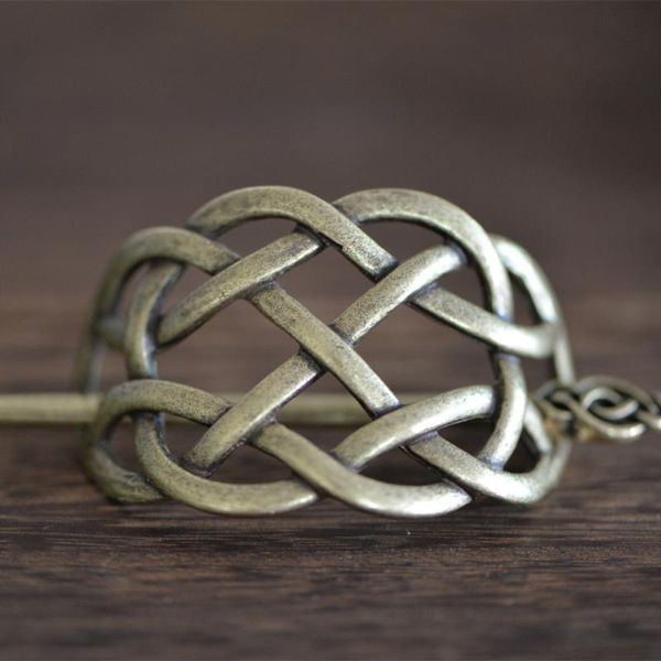 

hair clips & barrettes langhong 10pcs retro celtics knot hairpin for girls norse viking cosplay party jewelry, Golden;silver