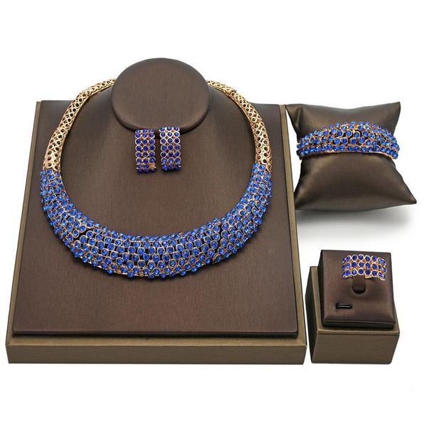 

earrings & necklace dubai gold bridal jewelry sets wholesale nigerian woman wedding neckalce set fashion african beads women custome, Silver