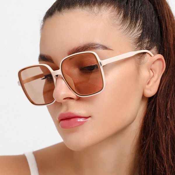 

sunglasses oversized women luxury designer vintage square sun glasses classic eyewear for lady uv400 big frame, White;black