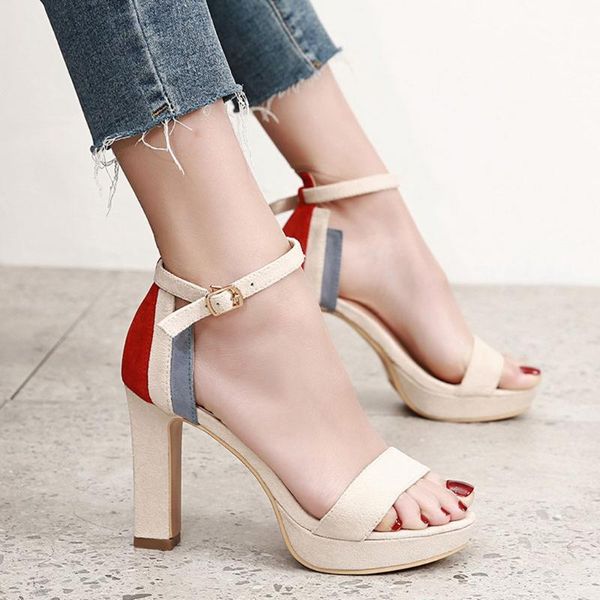 

shoes woman sandals high heels women flat casual summer 2021 genuine platform, Black