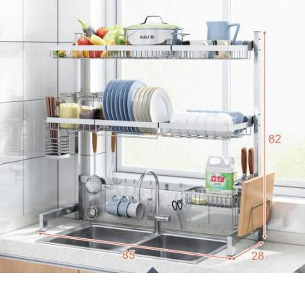 

kitchen storage & organization stainless steel sink rack dish knife drain pool household tableware box