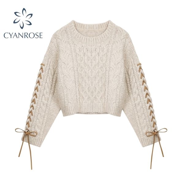 

women's sweaters warm pullover fashion korean o-neck long-sleeved autumn winter harajuku knitted solid women sweater casual 210515, White;black