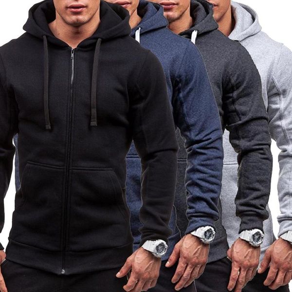 

men's jackets men autumn winter fashion fleece hoodie mens casual slim thermal lined hood jacket sweatshirt zip outerwear warm, Black;brown