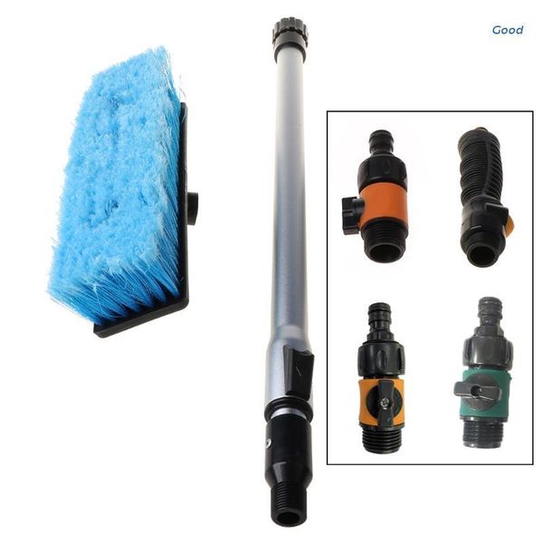 

car washer flow-through wash brush telescoping handle soft cleaning head rv trailer