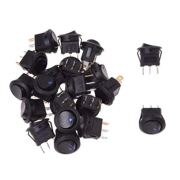 

smart home control 20 x led rocker switch on/ off dc 12v 16mm - blue