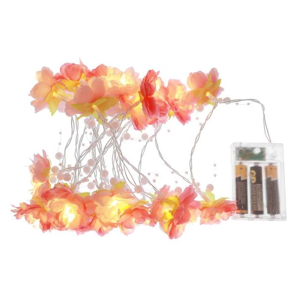 

solar lamps osaladi 2m 20 led flowers lights pearl string battery operated decorative fairy for christmas wedding bir
