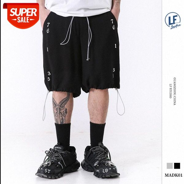 

lawfoo men's plaid loose pants shorts casual #vc6r, Black