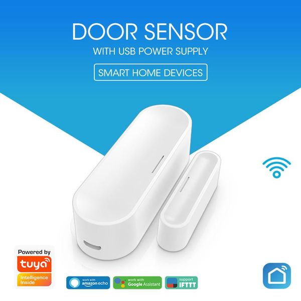 

smart home control tuya wifi door sensor window open / closed detectors alarm compatible with alexa app google