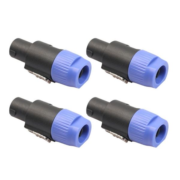 

smart power plugs 4pcs 4 speaker plug twist lock cable connector for neutrik speakon nl4fc