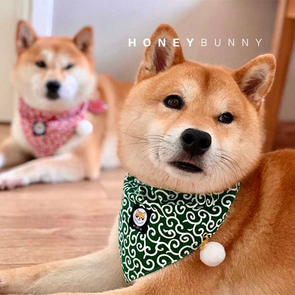 

factory tang grass triangle chai keji tractable collar small and medium pet saliva dog scarf