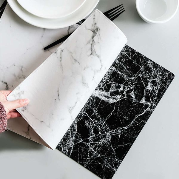 

european marble pu insulation mat el dining table slip waterproof cup dish