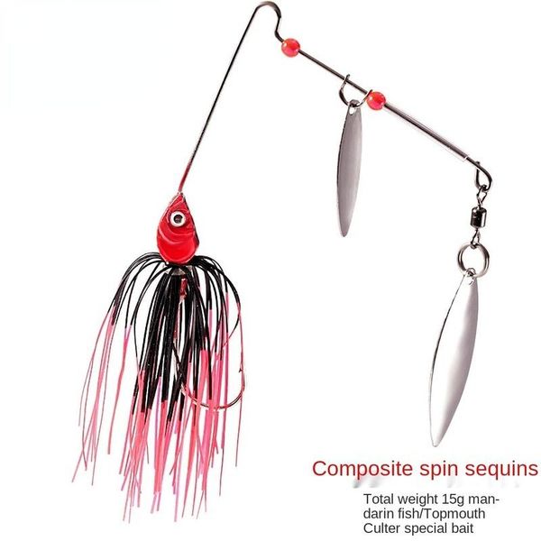 

fishing hooks beard guy rotating composite sequin total weight 15g