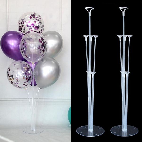 

party decoration 7 tubes balloon stand balloons holder column plastic stick for birthday wedding decorations accessories