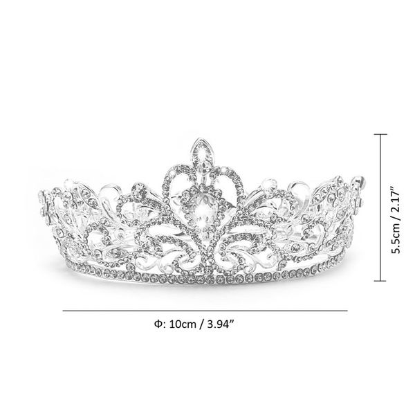 

wedding bridal pageant king crown tiara rhinestone diamante headpiece jewelry j0121, Slivery;golden