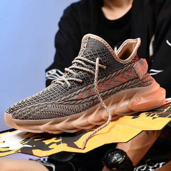 

2021 new transparent sole 350 coconut color washed men's shoes breathable flying woven fashion sneakers