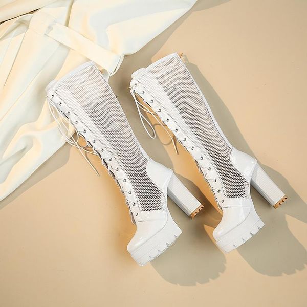 

boots fashion knee high women shoes 2021 autumn summer women's zipper comfortable long ladies large size 43, Black