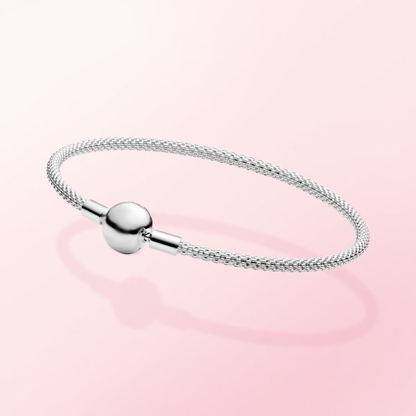 Moments Mesh-Armband aus Sterlingsilber für Charm-Perlen zum Selbermachen, Damen-Modeschmuck