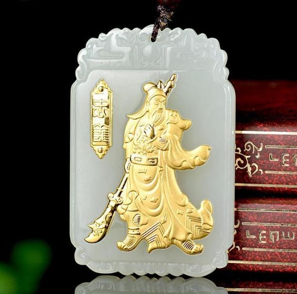 

lockets 3d gold inlay and tian yuzhongyi guan gong pendanth47#, Silver
