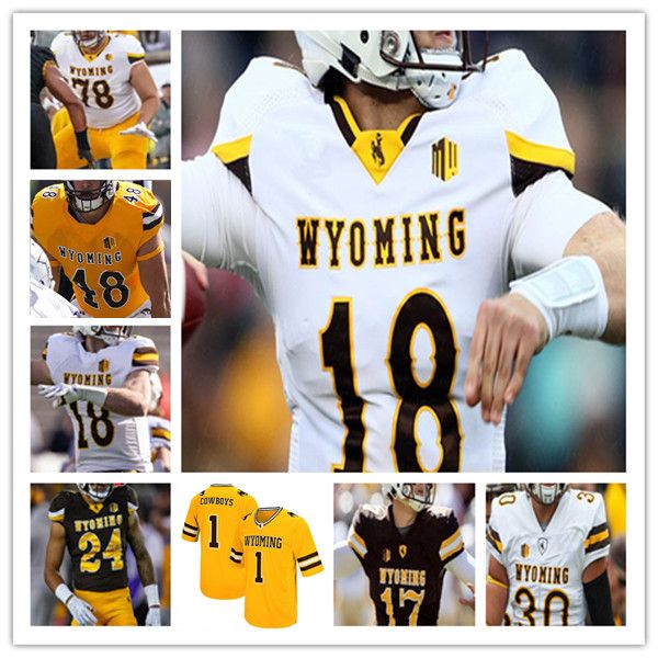 

ncaa college wyoming cowboy football jerseys andrew peasley titus swen joshua cobbs shae suiaunoa bertagnole dawaiian mcneely wyatt wieland, Black