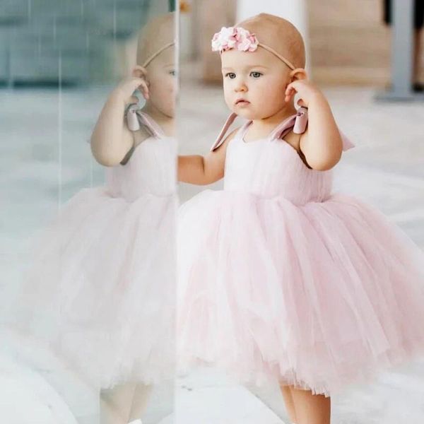 

girl's dresses charming flowers girls tulle pleat square collar sleeveless zipper ball gowns novia do 2021 party, Red;yellow