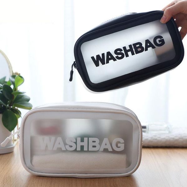 

letter cosmetic bag travel zipper make up case organizer storage wash box toiletry beauty makeup pouch bags & cases